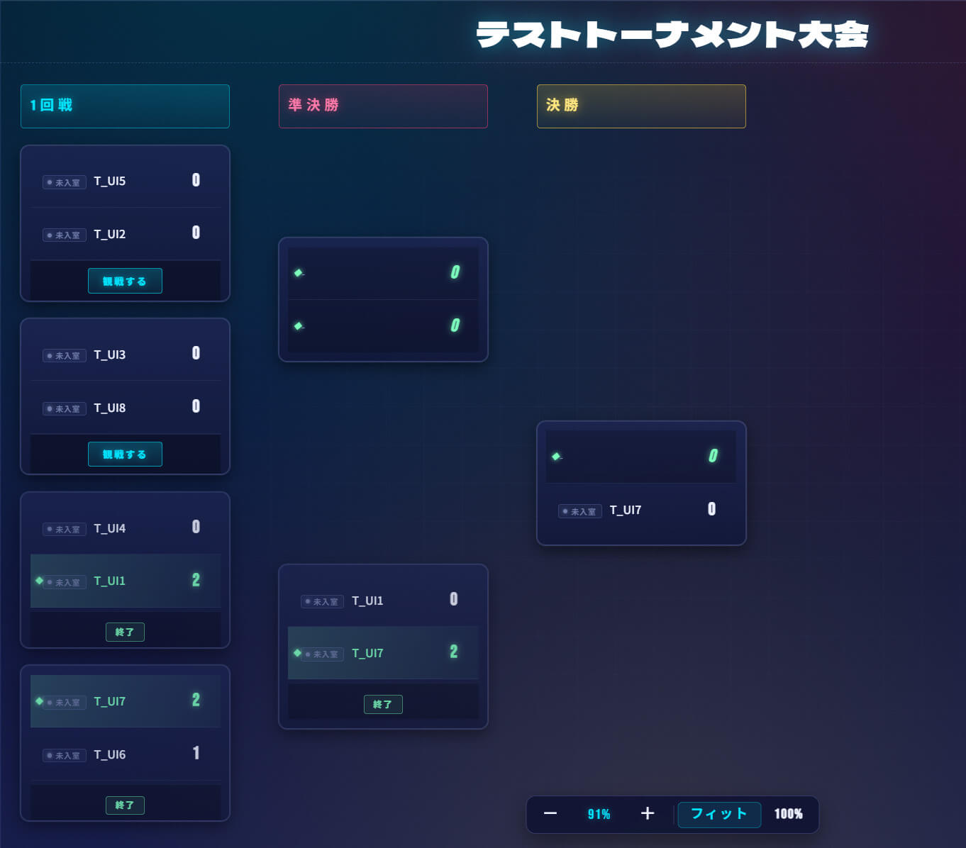 タイピング大会団体機能画面